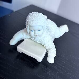 Retired Dept. 56 Winter Tales of the Snowbabies "HOLD ON TIGHT" , used.